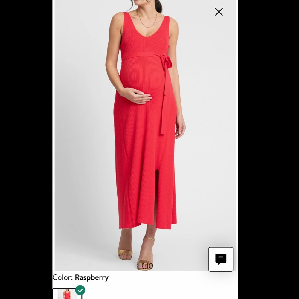 Women's Raspberry Maternity Dress